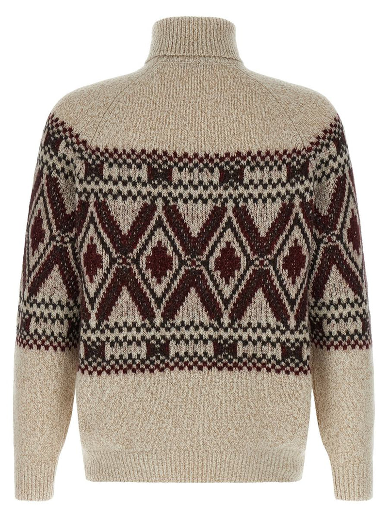 Brunello Cucinelli 'Geometric Jacquard' Sweater