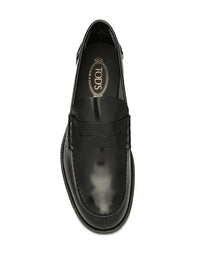 Tod'S Semi-Shiny Leather Penny Loafers Shoes