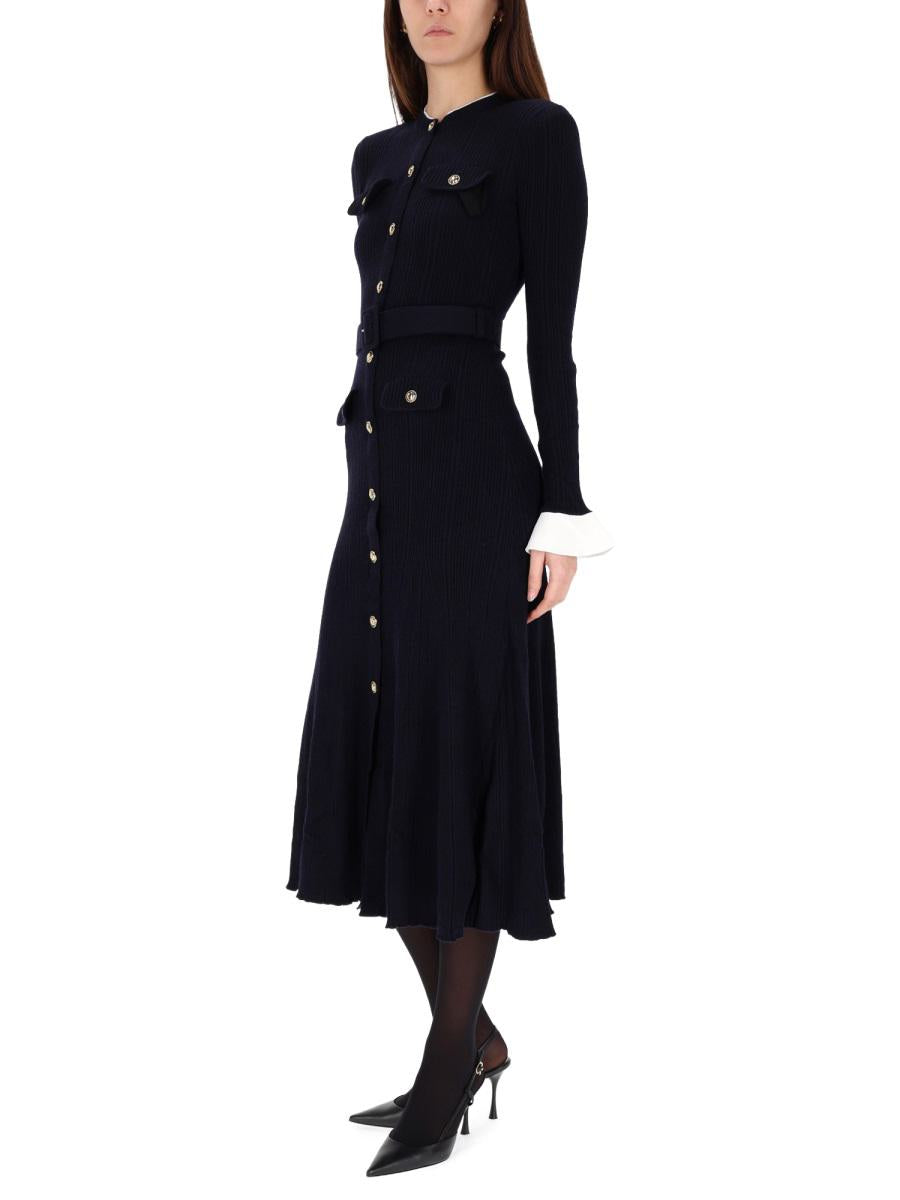 Self-Portrait Midi Dress With Belt