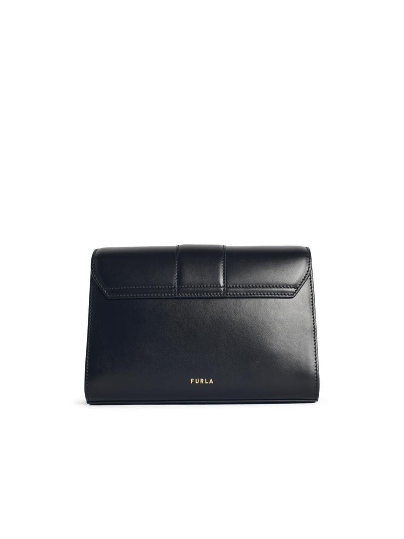 Furla 'Urban S' Black Leather Crossbody Bag