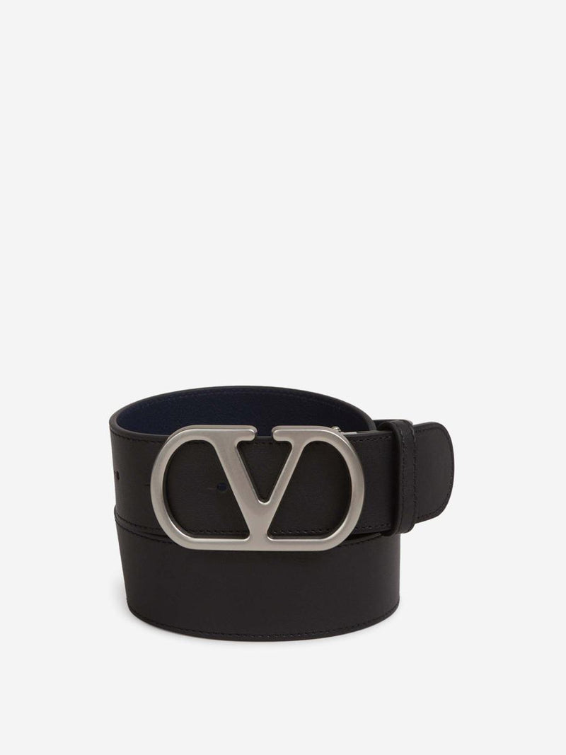 Valentino Garavani Vlogo Leather Belt