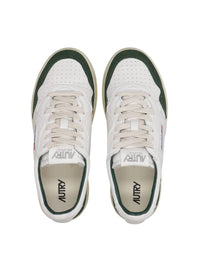 Autry Sneakers Medalist Low Man White And Bottle Green