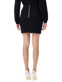 Balmain Sequins Tweed Mini Skirt