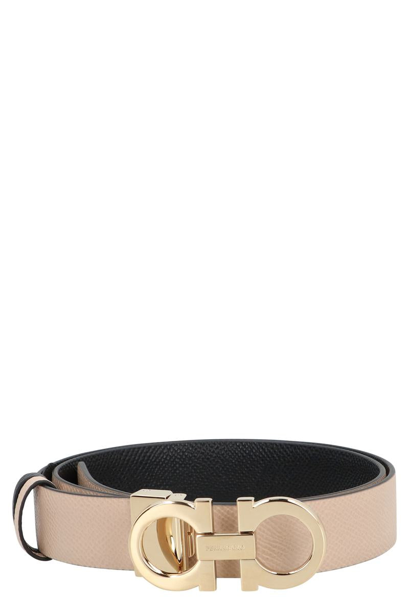 Salvatore Ferragamo Gancini Reversible Leather Belt