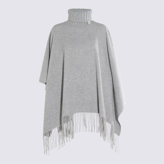 Fabiana Filippi Grey Wool Capes