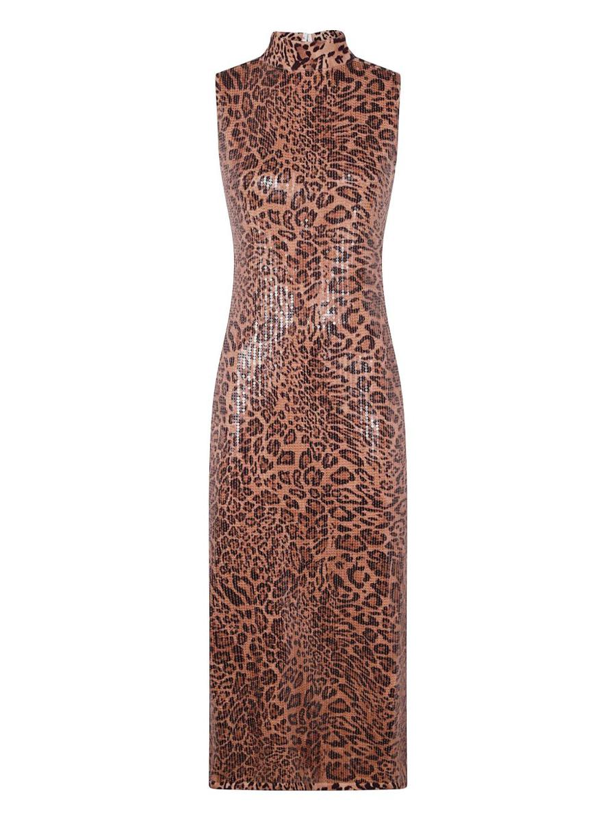Twinset Midi Dress With Animal Print