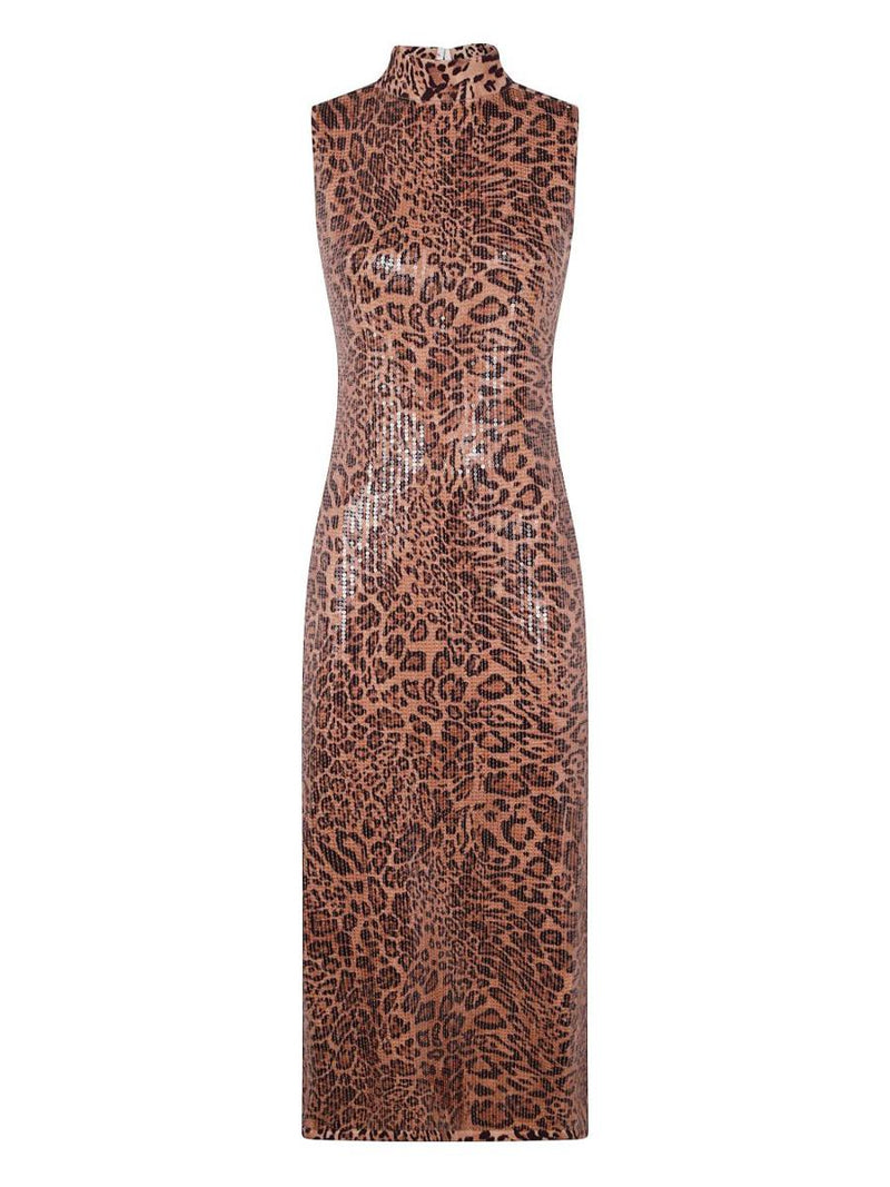 Twinset Midi Dress With Animal Print