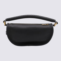 Burberry Black Leather Clip Shoulder Bag