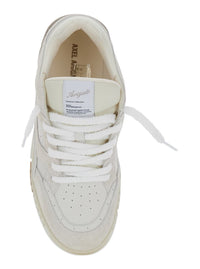 'Area Lo' Beige Low Top Sneakers With Logo Patch On The Tongue And Chunky Sole In Leather Blend Man