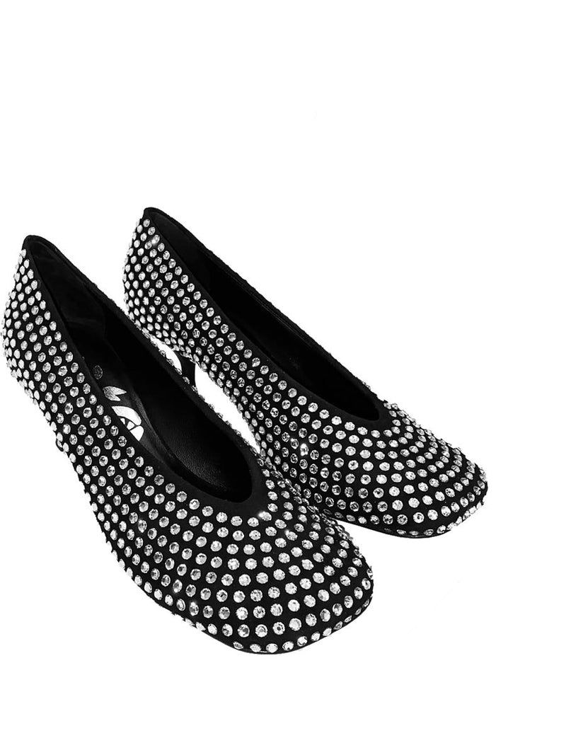 La Rose Pumps Silver Crystal Black