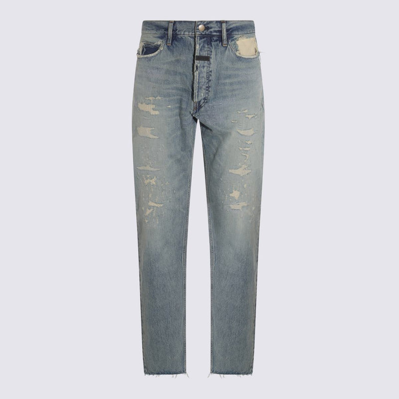Fear Of God Light Blue Cotton Denim Jeans
