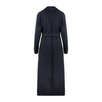 Max Mara Midnight Blue Wool Long Robe Coat