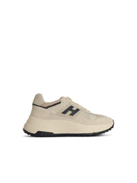 Hogan 'H669' Beige Leather Sneakers