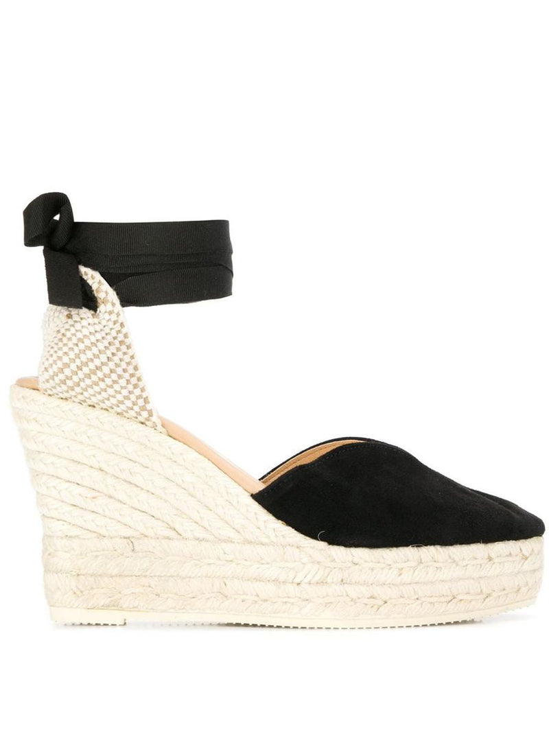 Manebí Hamptons Suede Heart-Shaped Wedge Espadrilles