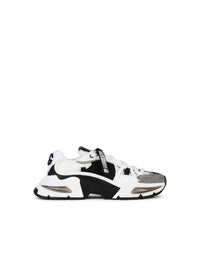 Dolce & Gabbana Airmaster Gray And Black Leather Blend Sneakers