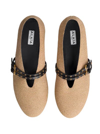Alaïa Ballet Flats In Paper Straw Shoes