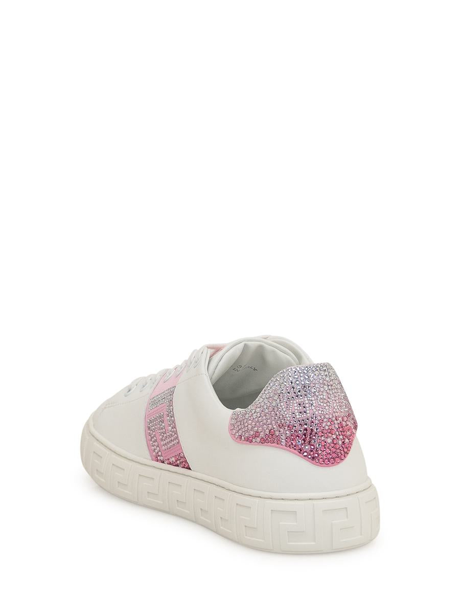 Versace Greek Sneaker With Crystals