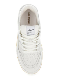 'Area' White Low Top Sneakers With Laminated Logo In Leather Man