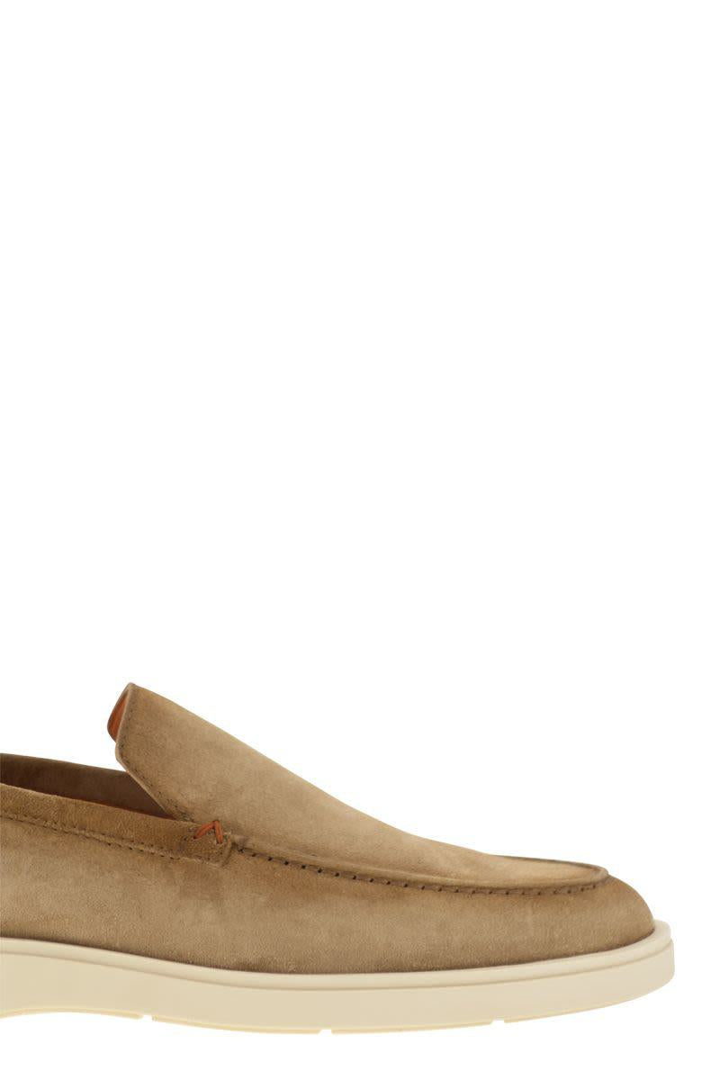 Santoni Suede Moccasin