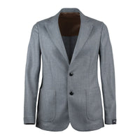 Barba Powder Blue Jacket In Wool Cashmere Blend