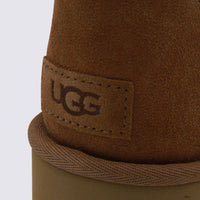 UGG Beige Classic Mini Platform Boots