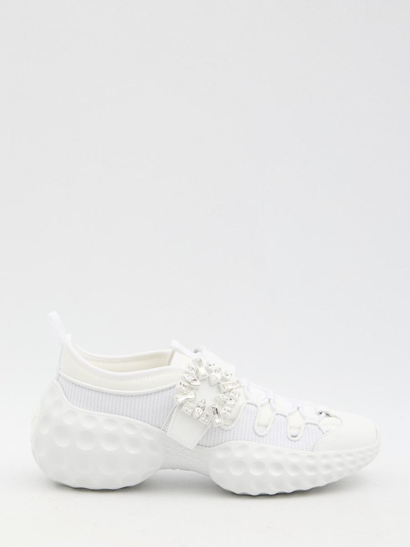 Sneakers With Crystal-Embellished Buckle