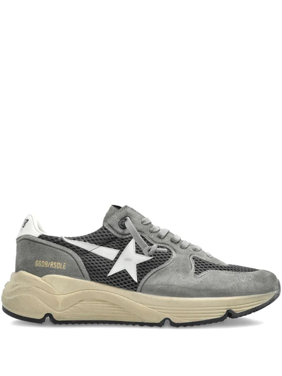 Golden Goose Running Net Upper Suede Toe And Spur Leather Star And Heel