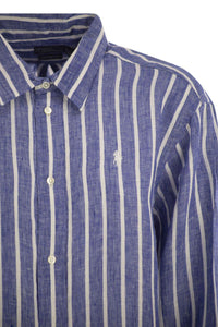 Polo Ralph Lauren Wide And Short Vichy Linen Shirt