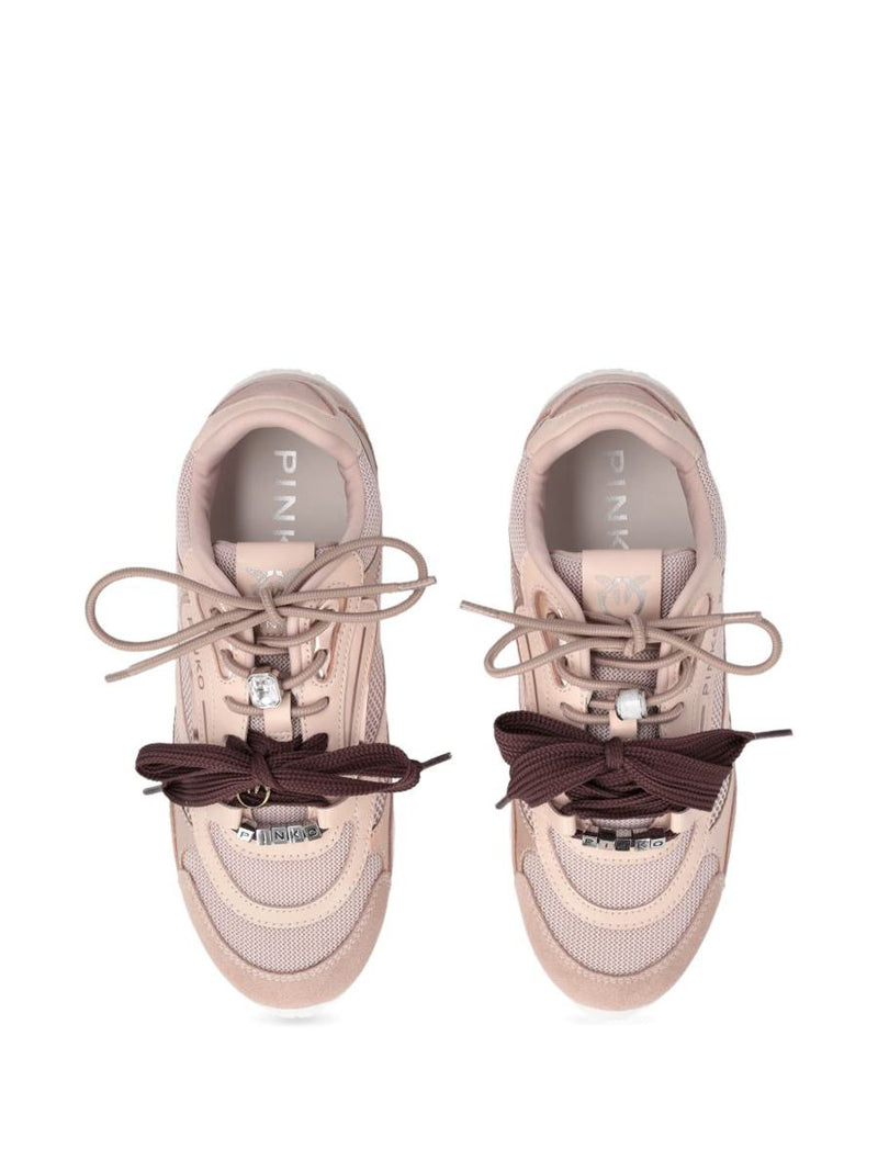 Pinko 'Yulia' Pink Sneakers With Mesh Inser