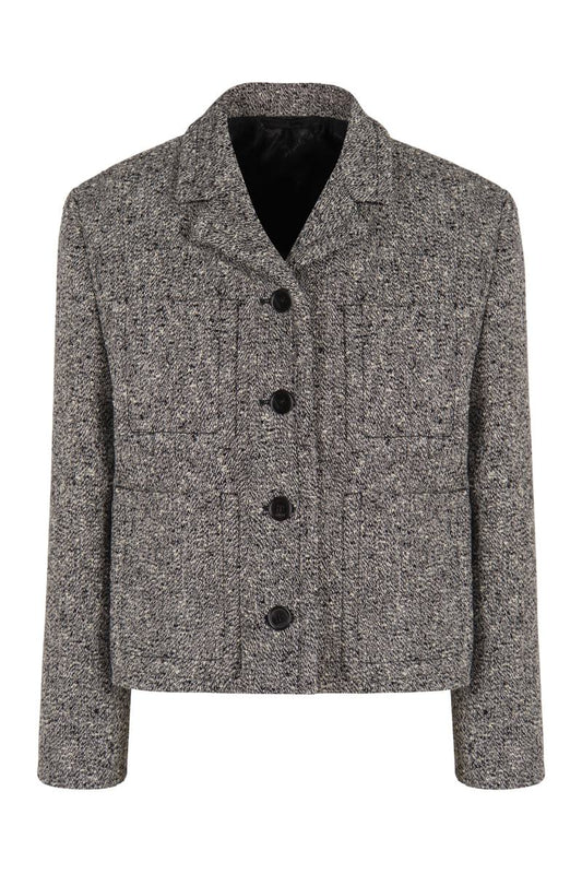 Gucci Double Wool And Cotton Mouliné Jacket
