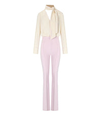 Elisabetta Franchi Burro Quarzo Georgette Jumpsuit