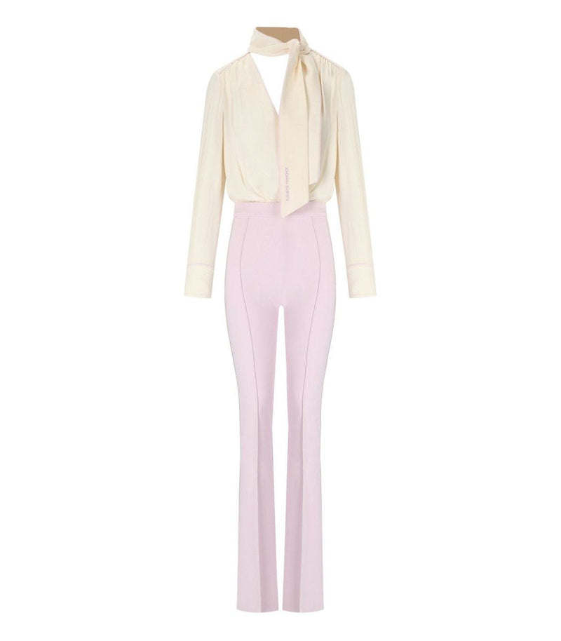 Elisabetta Franchi Burro Quarzo Georgette Jumpsuit