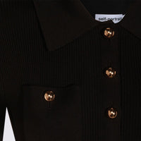 Self-Portrait Black Viscose Maxi Dress