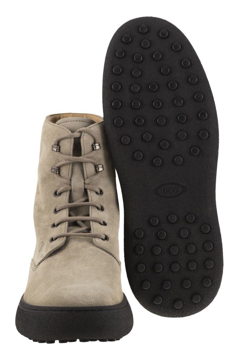 Tod'S Suede Lace-Up Boot