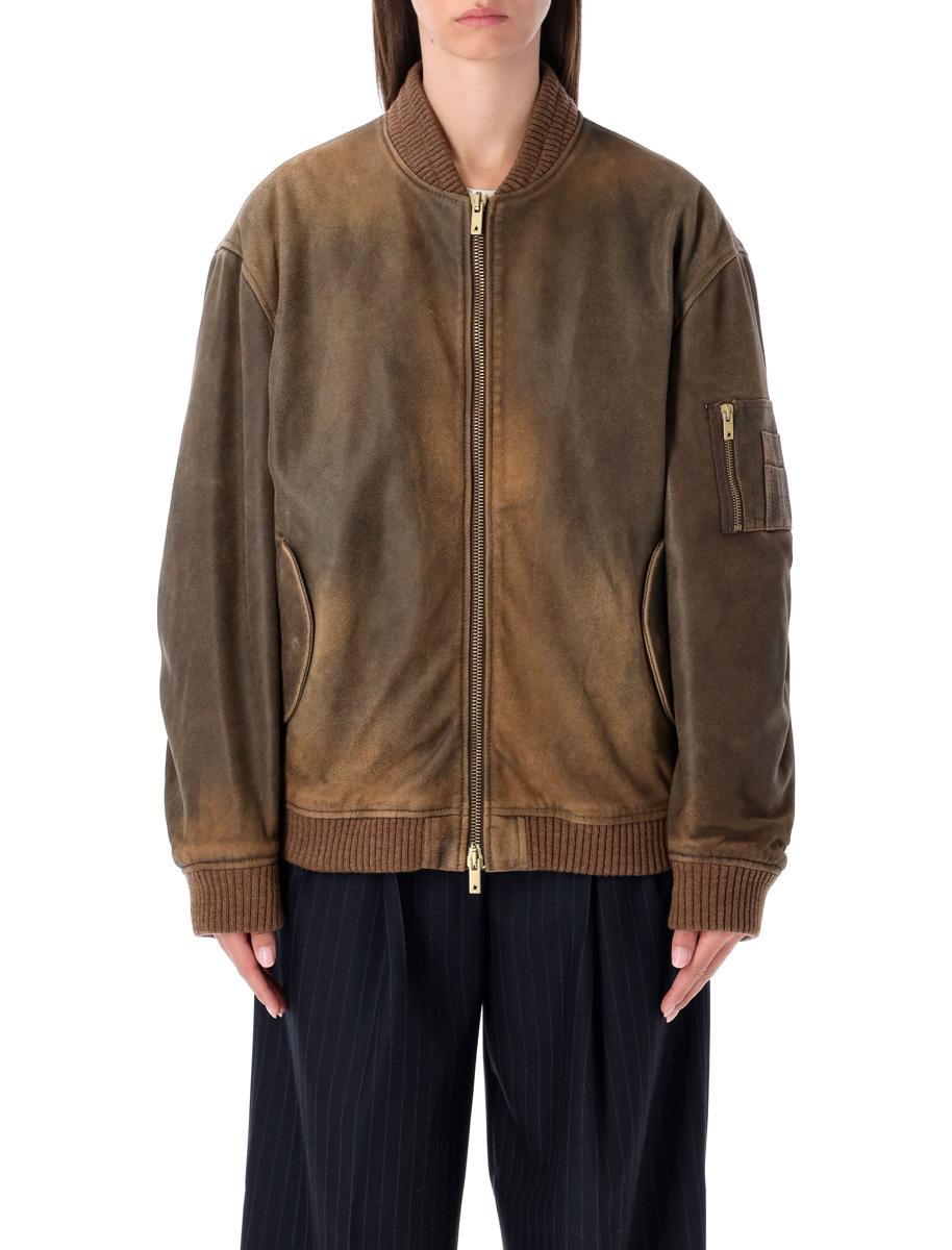 Golden Goose Unisex Brown Bomber Jacket