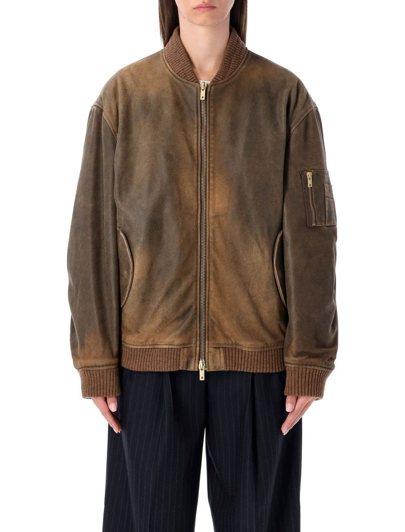 Golden Goose Unisex Brown Bomber Jacket