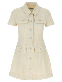 Self-Portrait 'Cream Collared Denim Mini' Dress