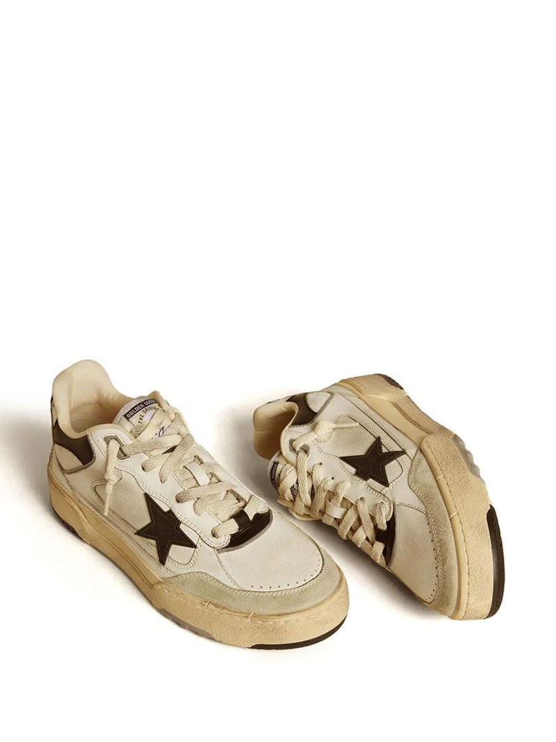 Golden Goose "Forty2" Leather Upper Heel And Spur Suede Toe Rubber Star Sneakers Shoes