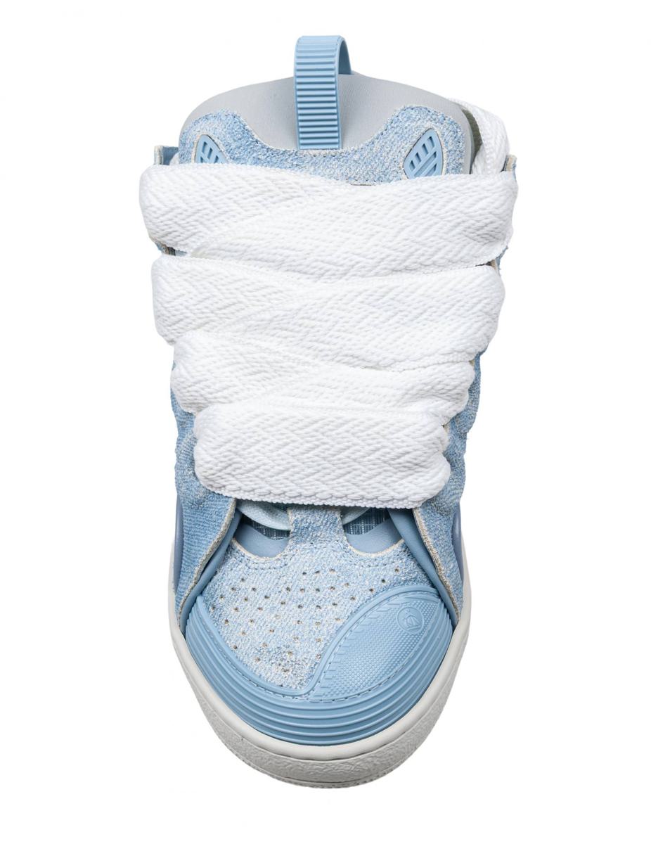 Lanvin Sneakers In Calf Nappa, Suede And Mesh