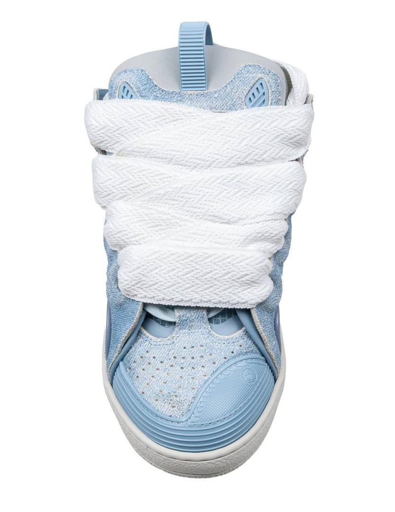 Lanvin Sneakers In Calf Nappa, Suede And Mesh