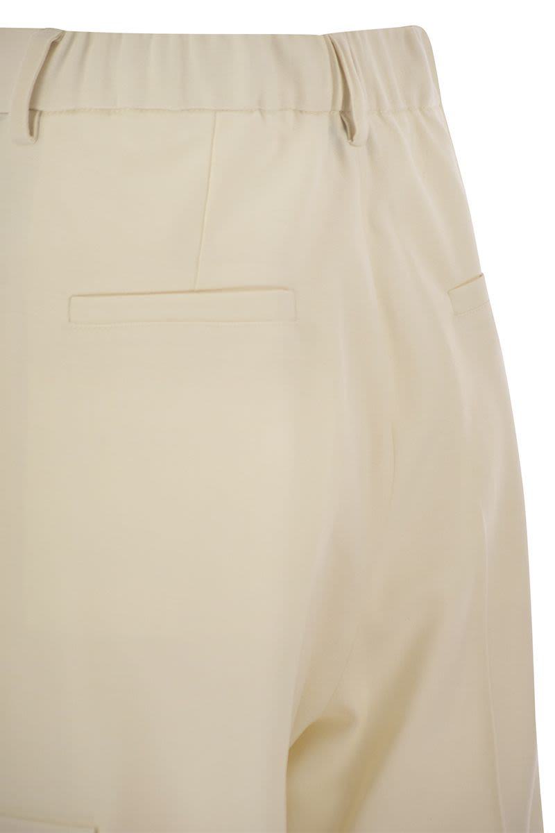 Herno Cargo Trousers In Wool And Viscose Blend