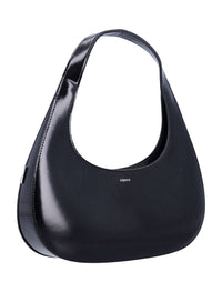 Coperni Black Leather Slim Swipe Baguette Bag