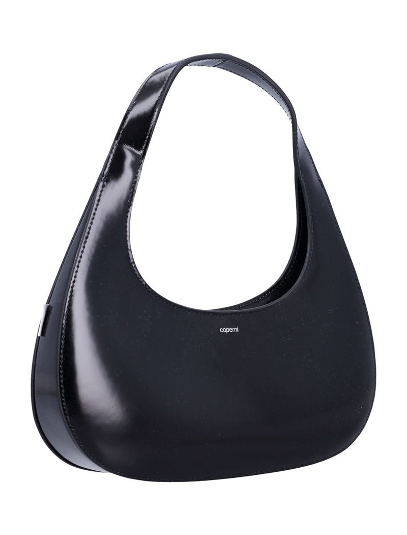 Coperni Black Leather Slim Swipe Baguette Bag