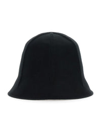Black Bucket Hat With Logo Plaque On The Front In Cotton Woman