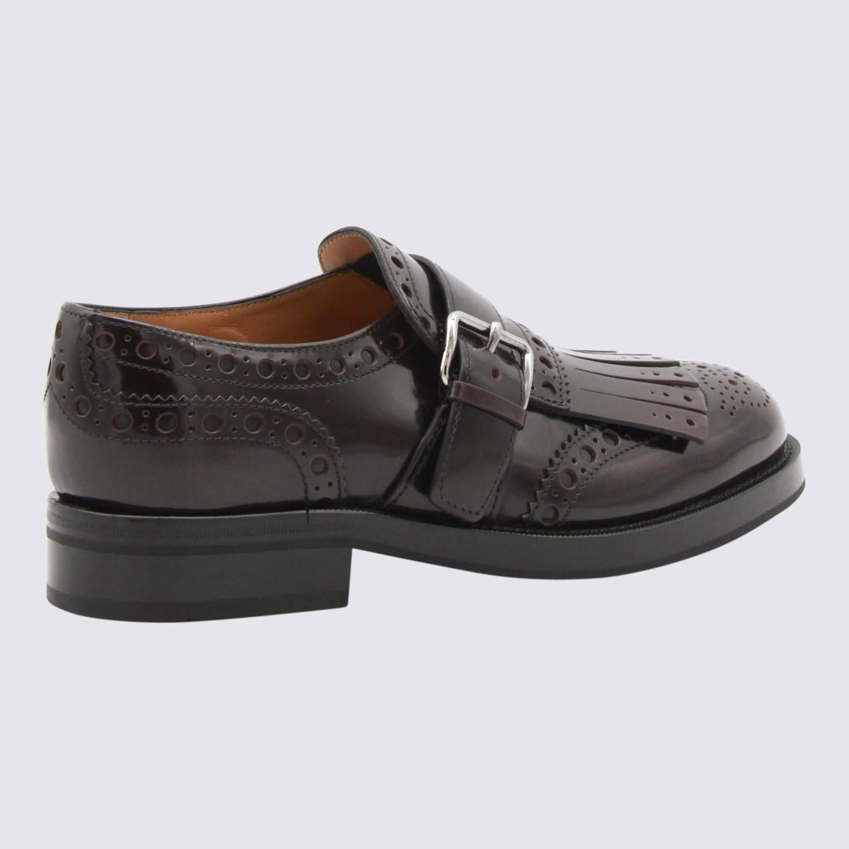 Church'S Burgundy Leather Monk Phillis Formal Shoes