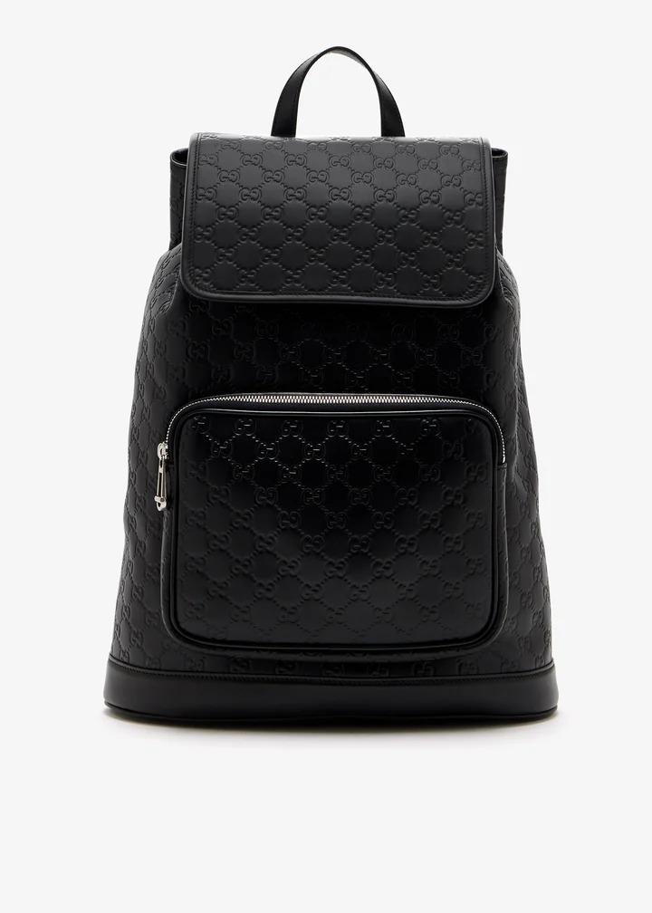Gucci "Gg Emblem" Leather Backpack