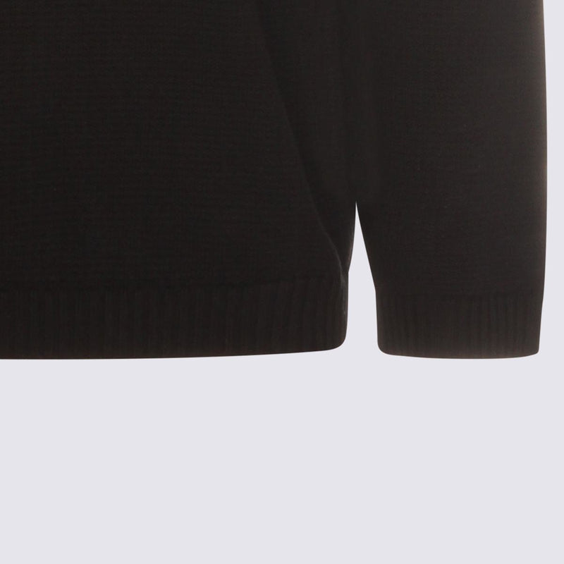 Stone Island Black Cotton Knitwear
