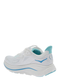 'Clifton 10' White Low Top Sneakers With Logo Lettering On The Side And Logo Patch On The Tongue In Tech Fabric Unisex