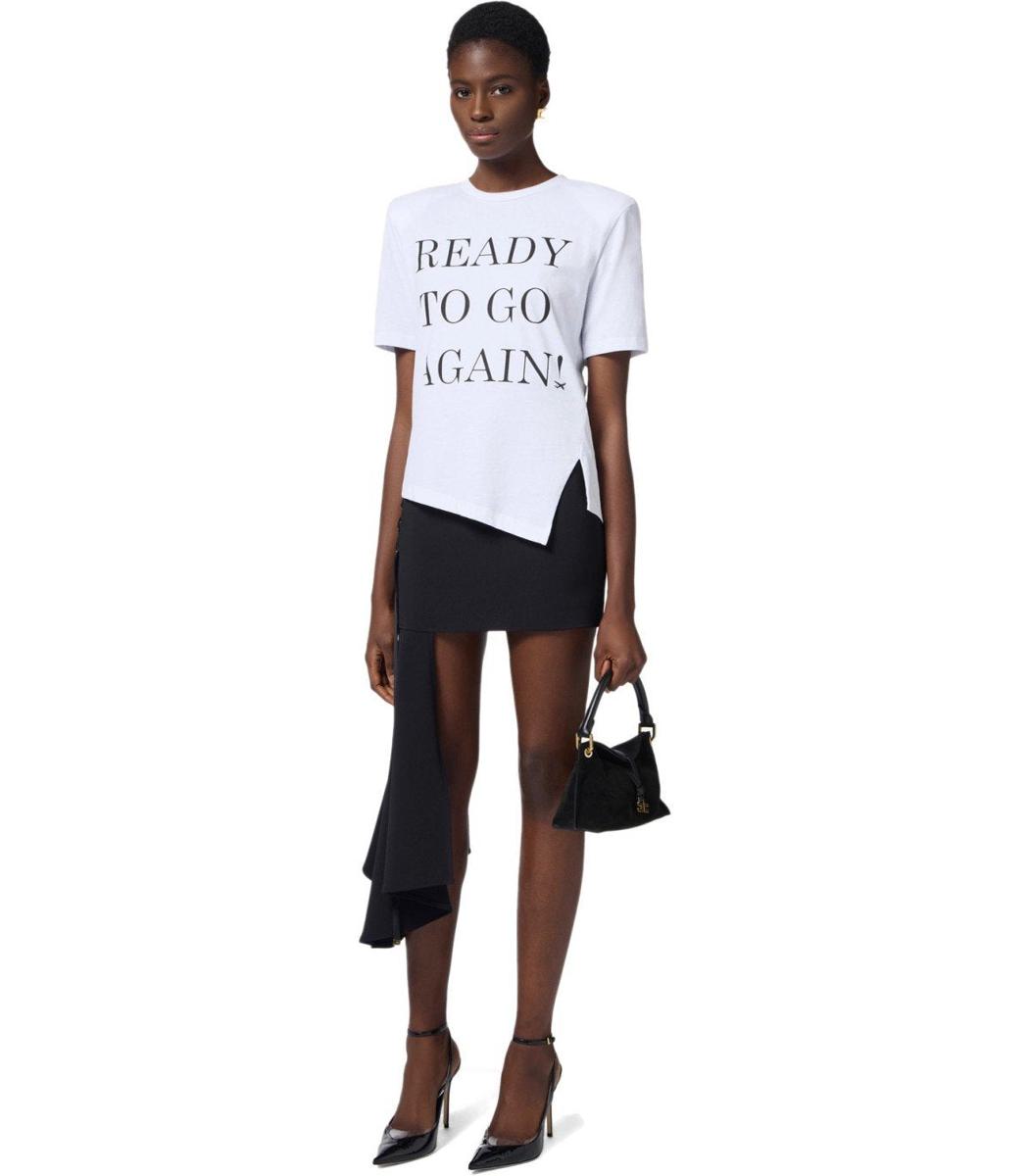 Elisabetta Franchi Gesso Asymmetric T-Shirt