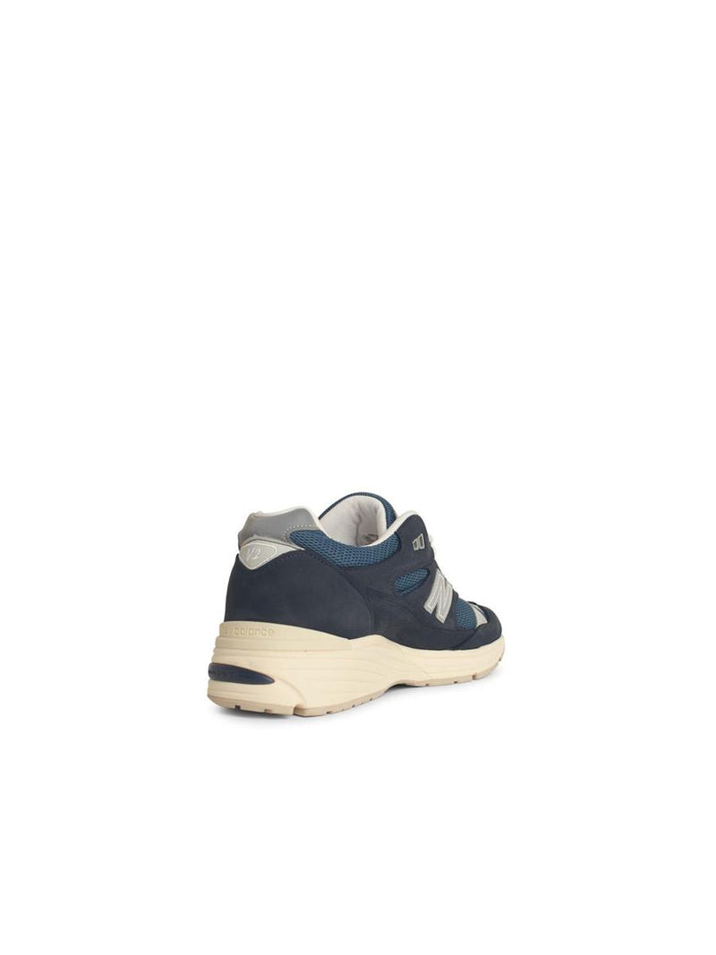 New Balance '991' Navy Suede Blend Sneakers